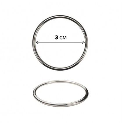Кольцо металлическое шир.3 см арт.SK002-3 цв.никель уп.100 шт