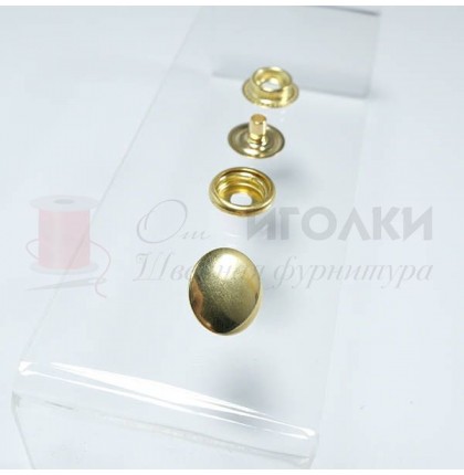 Кнопки с инструментом для установки №61 шир.12.5 мм арт.ССТ707-4 цв.золото уп.15 шт