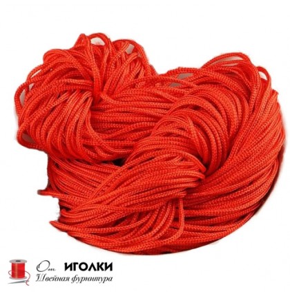 Шнур текстильный  цвет  красный