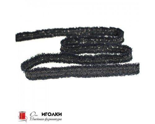 Тесьма Шанель шир.2,5 см (25 мм) арт.А9-10 цв.черный уп.13,5 м