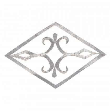 Аппликация термоклеевая вензель арт.1890-2 цв.серебро уп.20 шт