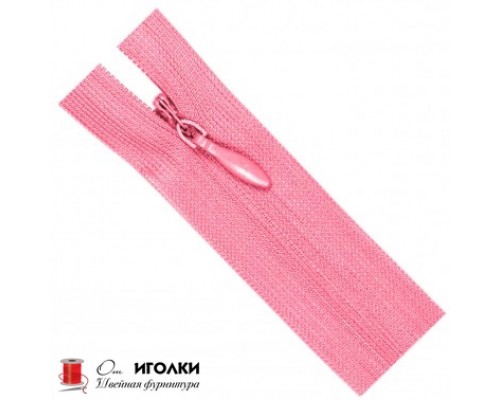 Молнии потайные Zipper 60 см цв.розовый арт.134-60 уп.100 шт