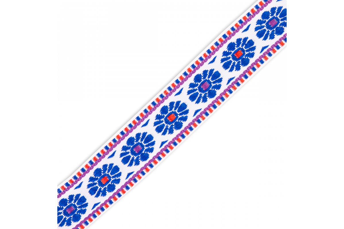 Тесьма декоративная с узором шир.2,5 см (25 мм) арт.LT21-76-1 цветная уп.18 м