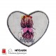 Аппликация пришивная с пайетками сердце арт.М04 уп.10 шт