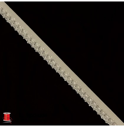 Резинка бельевая ажурная шир.15 мм арт.2555 цв.молочный уп.91 м