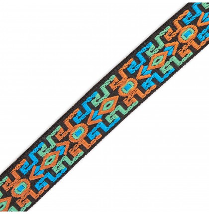 Тесьма декоративная с узором шир.2,5 см (25 мм) арт.LT21-65 цветная уп.18 м