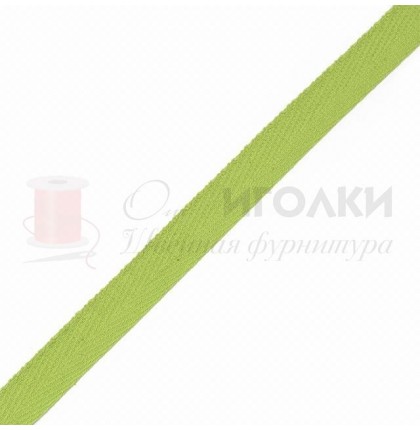 Лента киперная шир. 1 см (10 мм) арт.10948 цв.ярко-салатовый уп.50 м