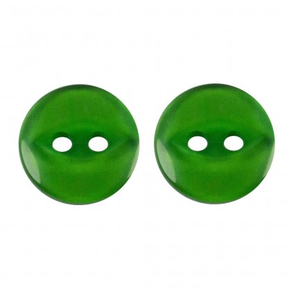 Пуговицы пластик 11 мм, 2 прокола, арт.6049 цв.зеленый уп.100 шт