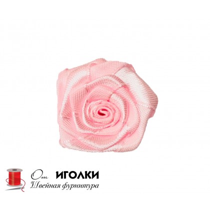 Цветы атласные разм.3,5х3,5 см. арт.0753 цв.розовый уп.100 шт.