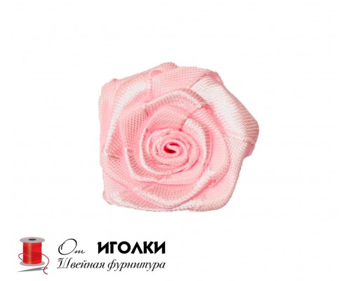 Цветы атласные разм.3,5х3,5 см. арт.0753 цв.розовый уп.100 шт.