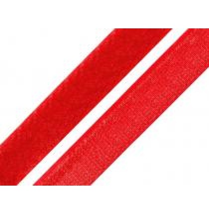 Липучка пришивная шир.2,5 см (25 мм) арт.3568 цв.красный уп.25 м