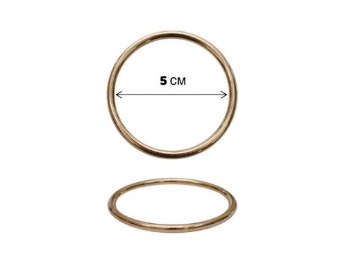 Кольцо металлическое шир.5 см арт.SK004-1 цв.золото уп.100 шт