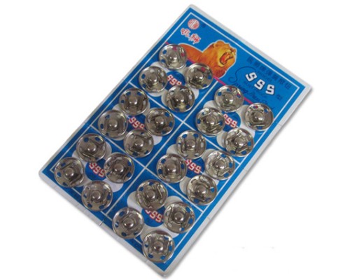 Кнопки пришивные металл шир.16 мм арт.R992-1 цв.серебро уп.24 шт