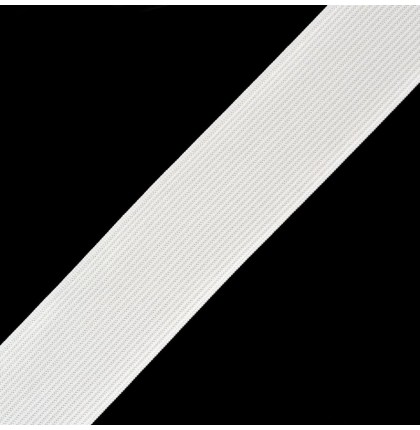 Резинка вязаная шир.4 см (40 мм) арт.7384-1 цв.белый уп.50 м