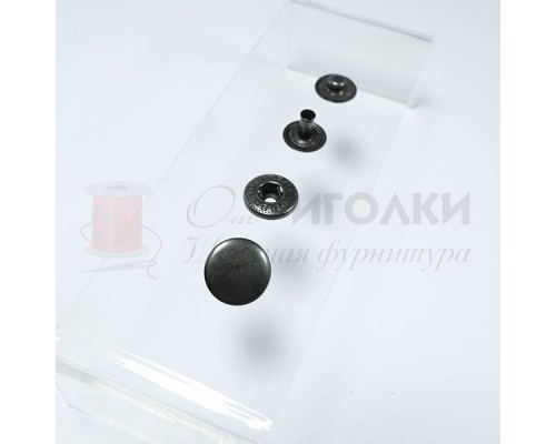 Кнопки с инструментом для установки шир.10 мм арт.ССТ510-5 цв.темный никель уп.15 шт