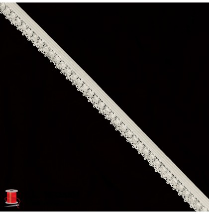 Резинка бельевая ажурная шир.15 мм арт.2553 цв.белый уп.91 м