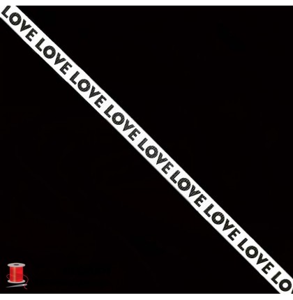 Лента репсовая с надписью (буквами) Love шир.1 см арт.9780 цв.комбинированный уп.91 м