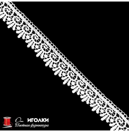 Кружево плетеное шир.4 см арт.TJ-10227-1-1 цв.белый уп.13,5 м