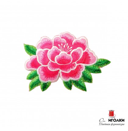 Аппликация термоклеевая цветы арт.3035-1 цв.розовый уп.20 шт