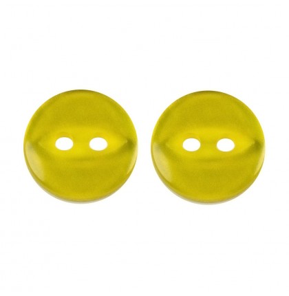 Пуговицы пластик 11 мм, 2 прокола, арт.6052 цв.желтый уп.100 шт