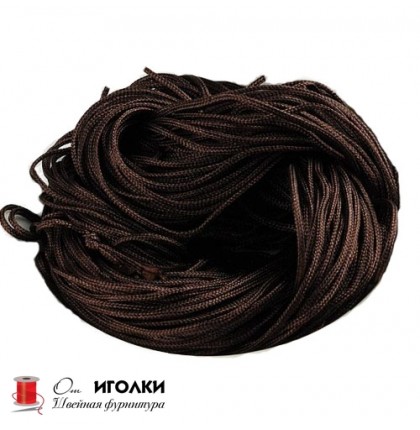 Шнур текстильный  цвет  коричневый