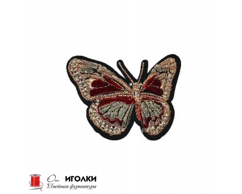 Аппликация термоклеевая бабочка арт.9687 цветная уп.20 шт