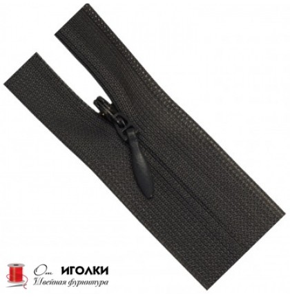Молнии потайные Zipper 35 см цв.темно-серый арт.312-35 уп.100 шт