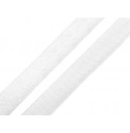 Липучка пришивная шир.2 см (20 мм) арт.5467 цв.белый уп.25 м