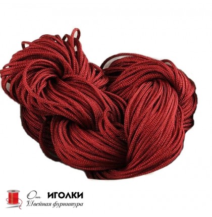 Шнур текстильный  цвет бордовый 