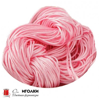 Шнур текстильный  цвет  нежно розовый 